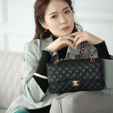 【USED未使用】CHANELマトラッセ25 キャビアスキン チェーンショルダーバック A01112 <ゴールド>