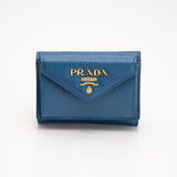 PRADA Vitello Move Leather Wallet 1MH021 <Blue>