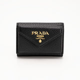 PRADA Vitello Dino Leather Wallet 1MH021 <Black>