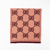GUCCI(グッチ) マフラー GGウール ジャガード <ピンクボルドー>
