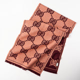 GUCCI(グッチ) マフラー GGウール ジャガード <ピンクボルドー>