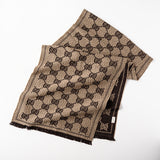 GUCCI Muffler GG Supreme Scarf <Brown>