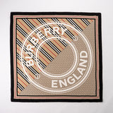 BURBERRY(バーバリー)スクエアスカーフ モンタージュプリント シルク<ベージュ>