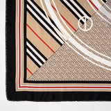 BURBERRY(バーバリー)スクエアスカーフ モンタージュプリント シルク<ベージュ>