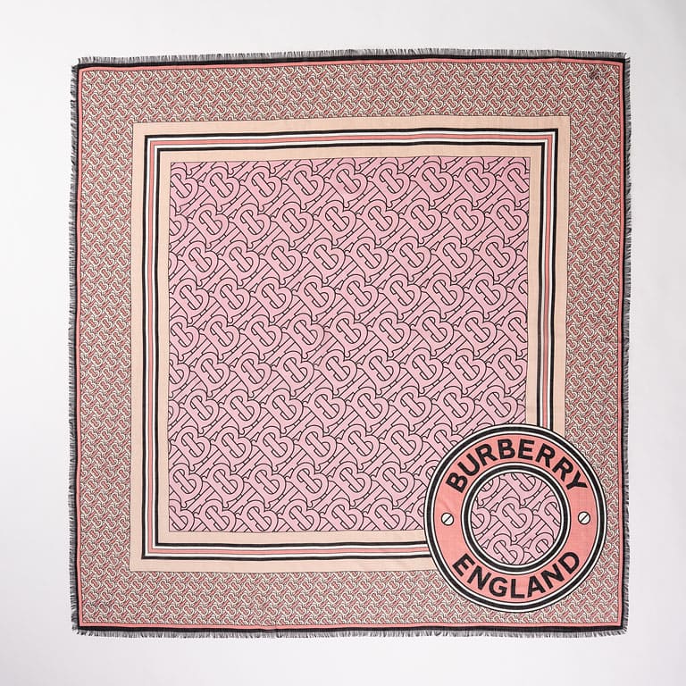 BURBERRY BURBERRY Montage Print Large Square Scarf 80399611