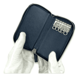 PRADA(プラダ)キーケース ラウンドファスナー サフィアーノ<ネイビー>