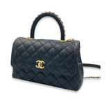 CHANEL(シャネル)ココハンドル キャビアスキン スモール A92990<ブラック>