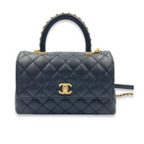 CHANEL(シャネル)ココハンドル キャビアスキン スモール A92990<ブラック>