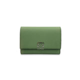 LOEWE(ロエベ)コンパクト財布 アナグラムバーティカルウォレットスモール<グリーン>