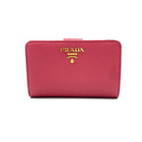 PRADA(プラダ)コンパクト財布 サフィアーノ<ピンク>