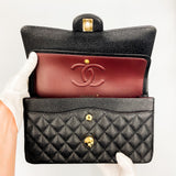 【USED未使用】CHANELマトラッセ25 キャビアスキン チェーンショルダーバック A01112 <ゴールド>