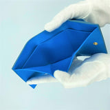 PRADA(プラダ)三つ折り財布 リボン付コンパクトサフィアーノ<ライトブルー>