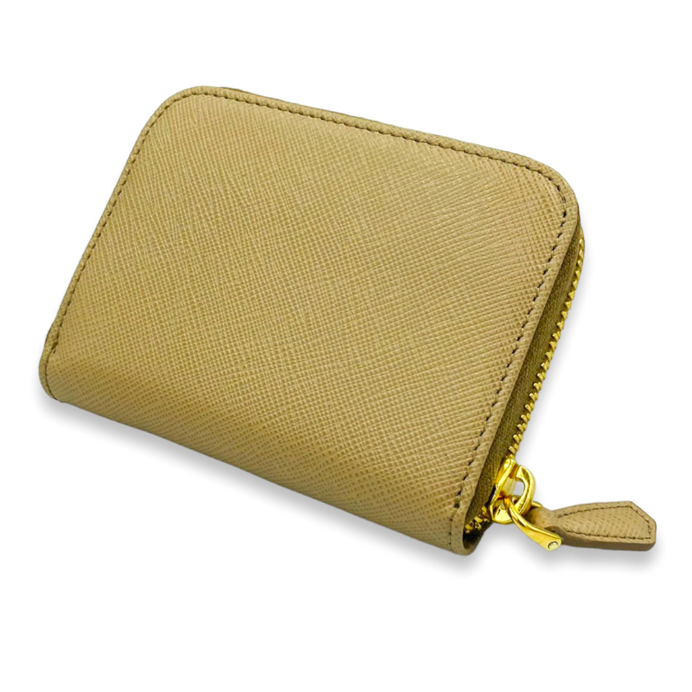 PRADA(プラダ)コインケース サフィアーノ三角ロゴ<ベージュ> PRADA(プラダ)コインケース サフィアーノ三角ロゴ<ベージュ>