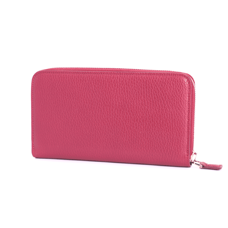 TOM FORD Round Zipper Long Wallet &lt;Wine Red&gt; 
