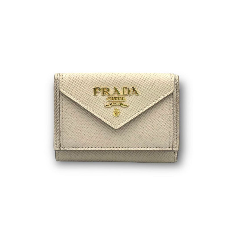 PRADA（プラダ）三つ折り財布  サフィアーノ＜ピンクベージュ＞