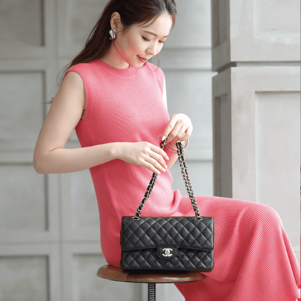 USED】CHANELマトラッセ25 チェーンショルダーバッグ＜シルバー＞