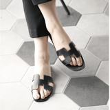 HERMES Sandals Oran H021056Z 01 &lt;Black&gt;