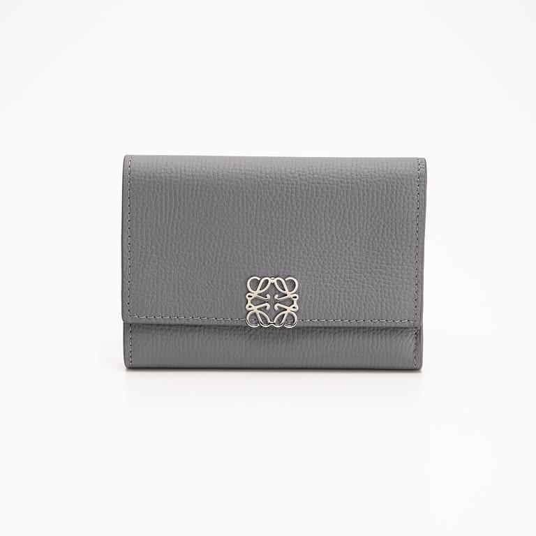 LOEWE Anagram Vertical Wallet Small Compact Wallet C821S33X01 &lt;Gray&gt;