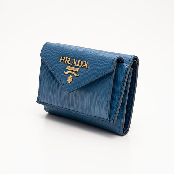 PRADA（プラダ）三つ折り財布 ヴィッテロムーブ＜ブルー＞
